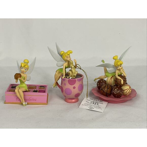 RARE DISNEY 3 TINKER BELL HAMILITON COLLECTION CHOCOLATE FIGURINES - Picture 1 of 6